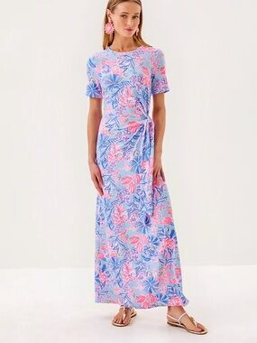 NWT Lilly Pulitzer CHACE MAXI DRESS, MULTI ELEPHANT SPLASH